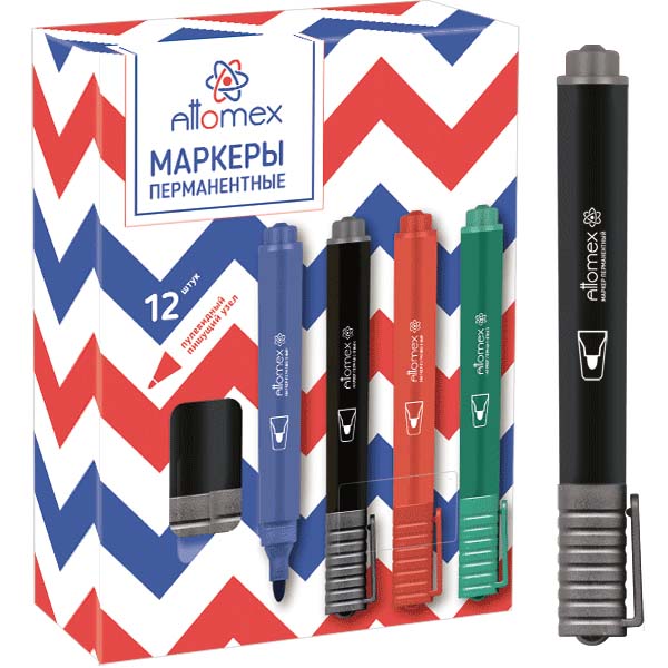 Маркер черный, конус 3,0мм